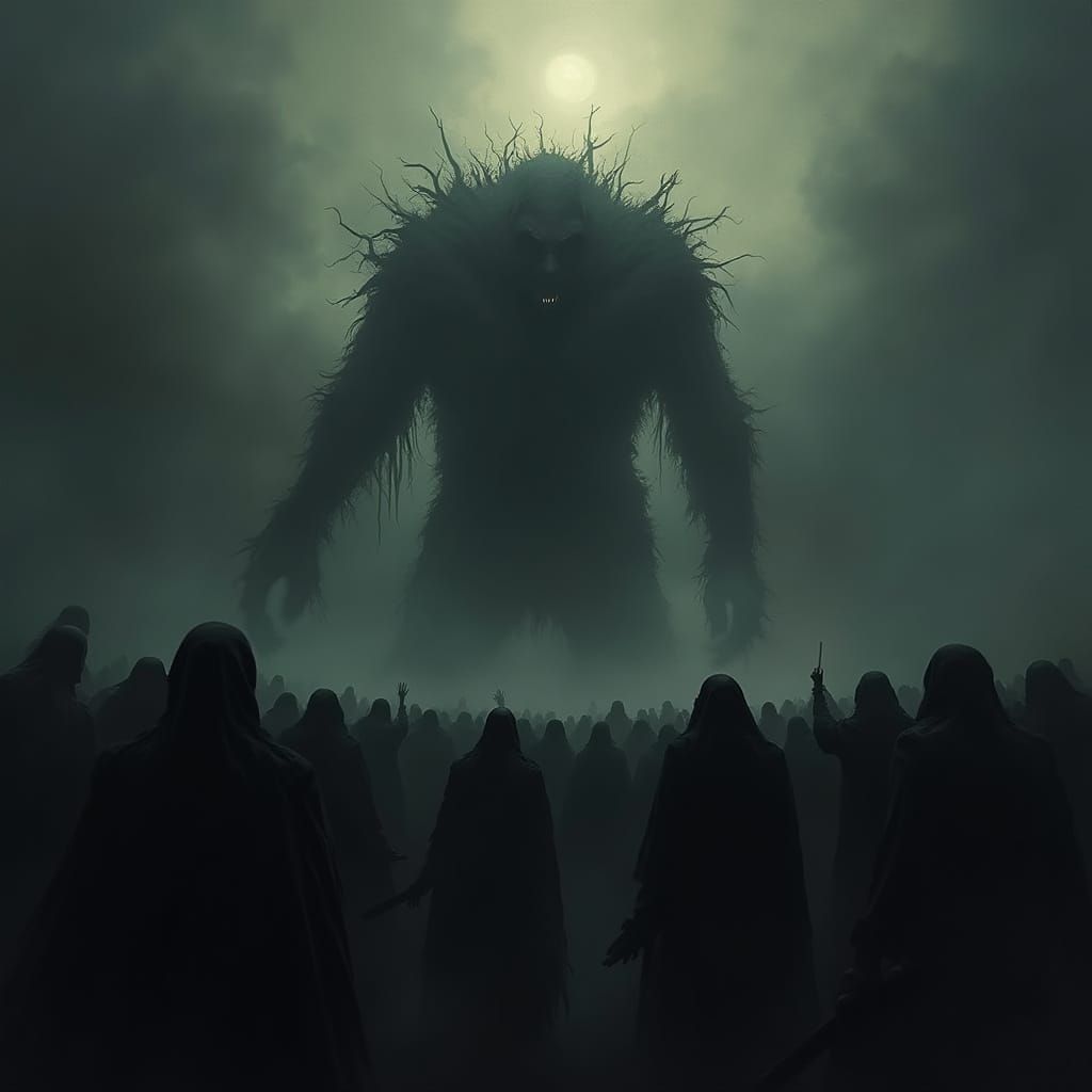 Gothic Horror Art: Collective Fear Merging Into One Entity