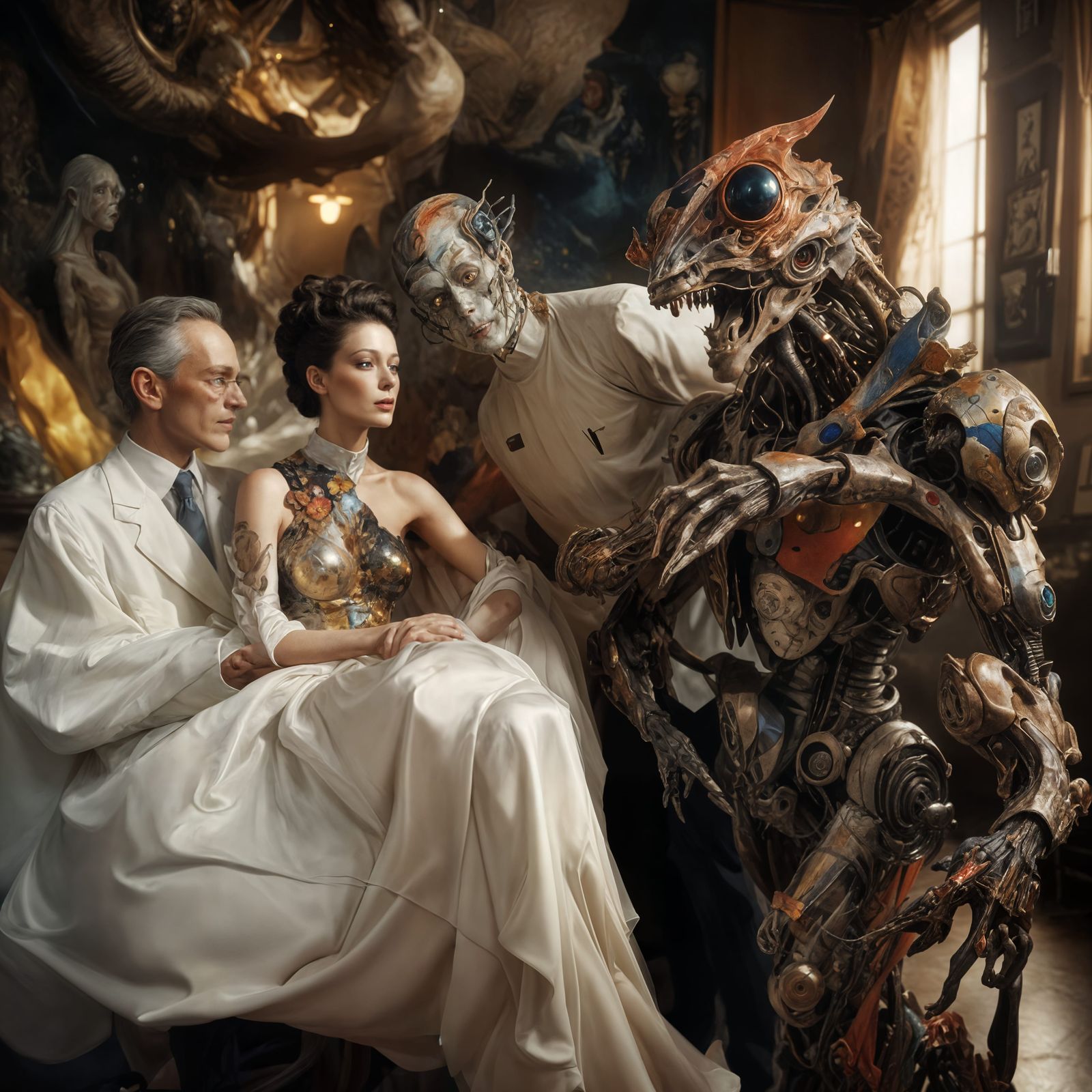 alien proposing a 'mineral deal' with a despotic Earthling who rules a country - badly. She's not very nice.