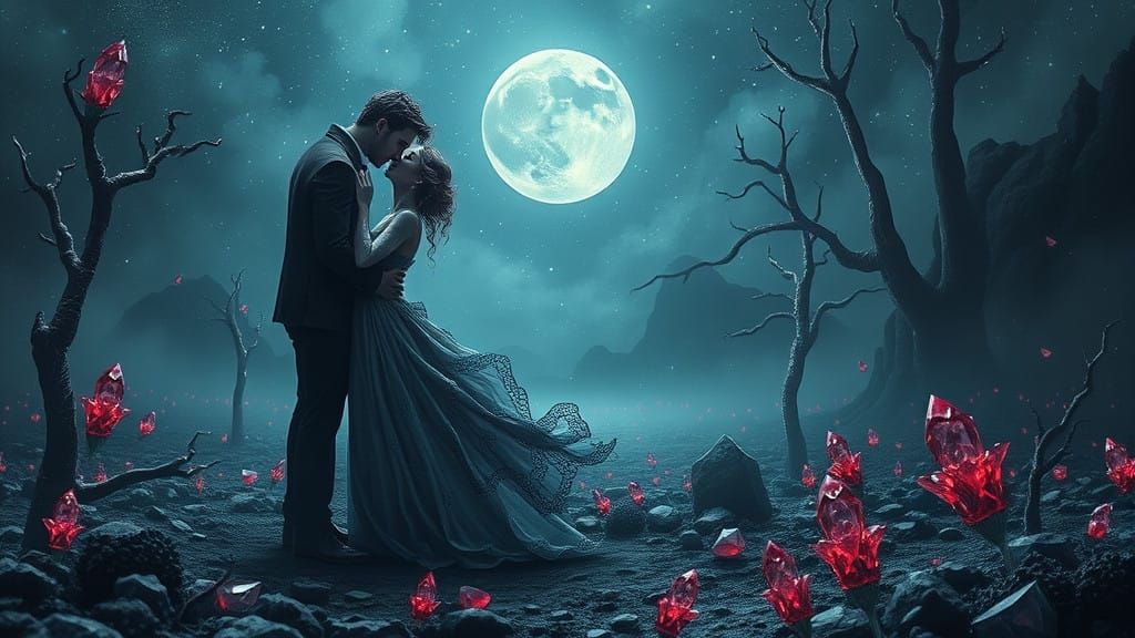 Ethereal Diamond Landscape Depiction