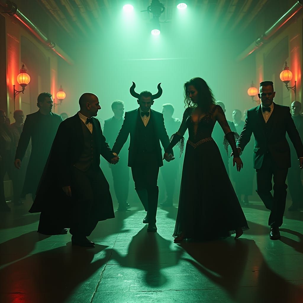 Monsters' High School Formal in Hyperrealistic Style