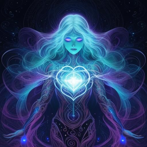 Cosmic Figure Reflects Infinite Universe as Astral Art