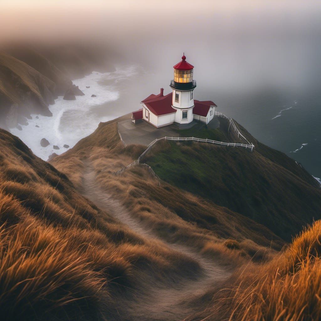 Eerie Fog Engulfs Point Reyes Lighthouse