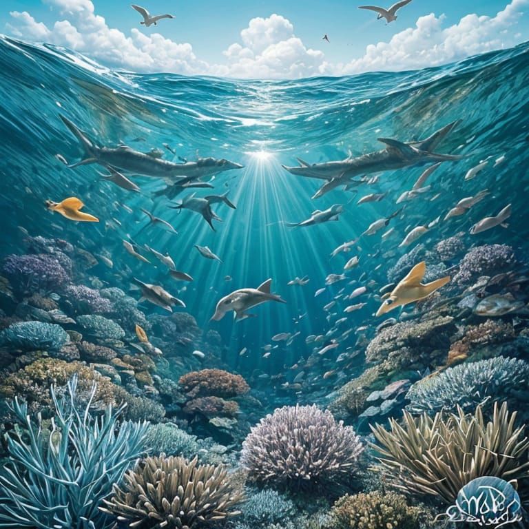 Vibrant Waters Abound with Marine Life