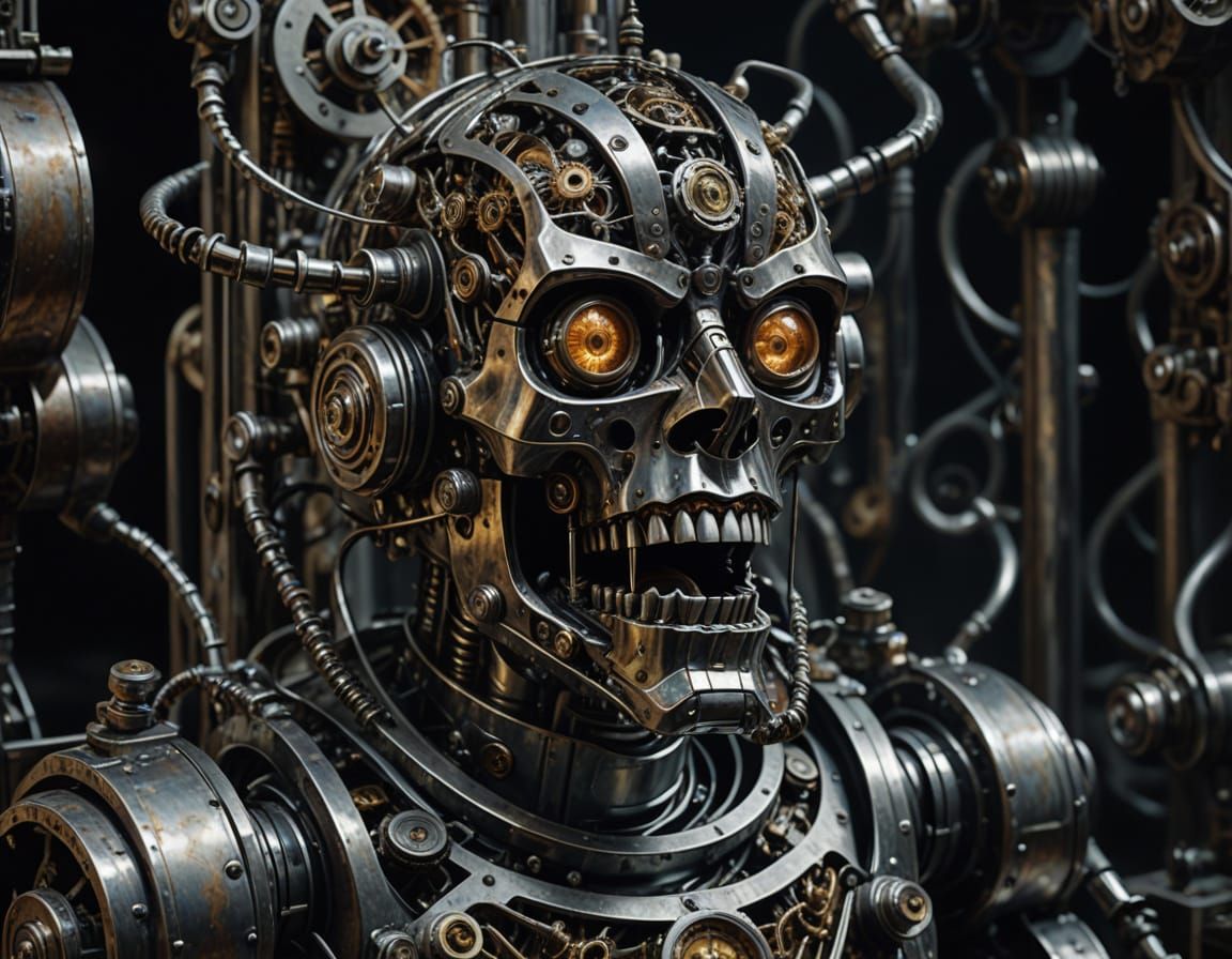 Kafkaesque automaton yelling