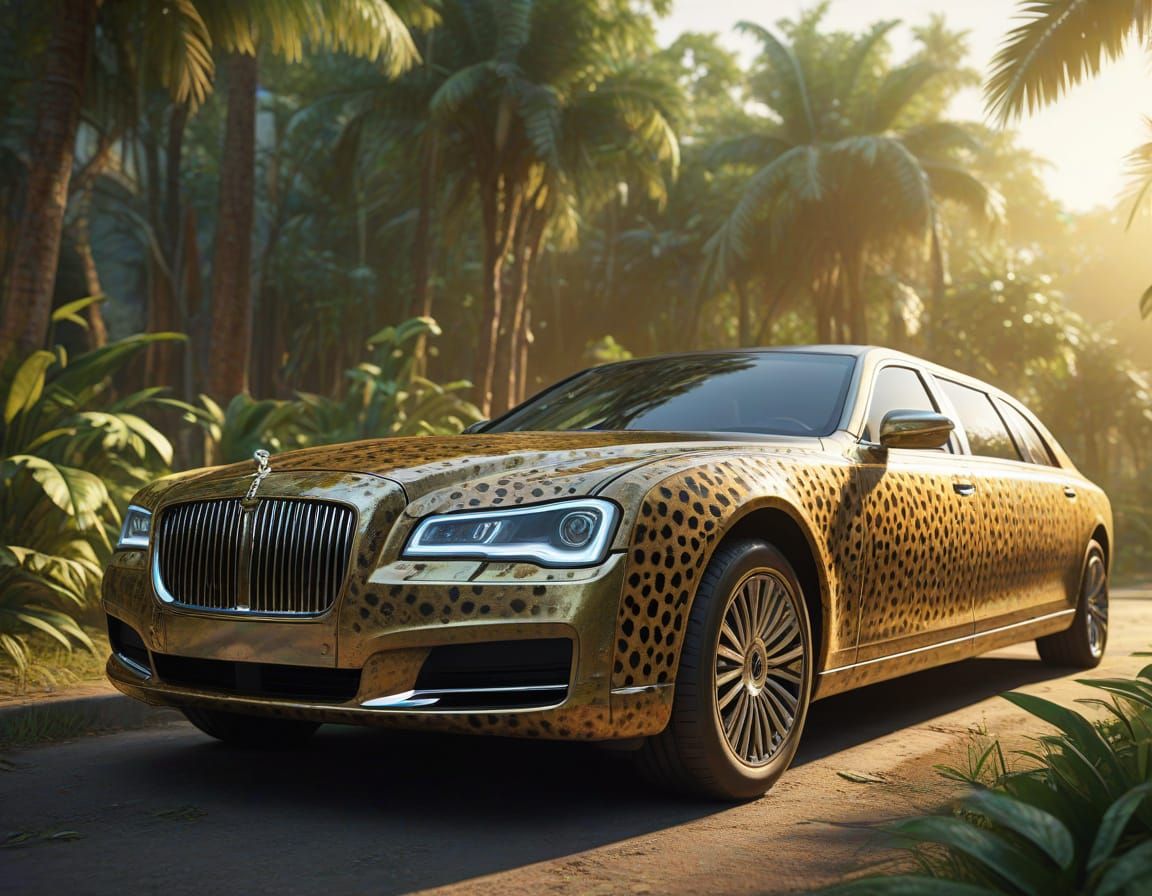 🥇sleek cheetah limousine