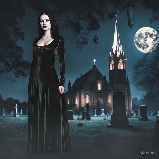 Elegant Vampire in 18th Century Gothic Cathedral