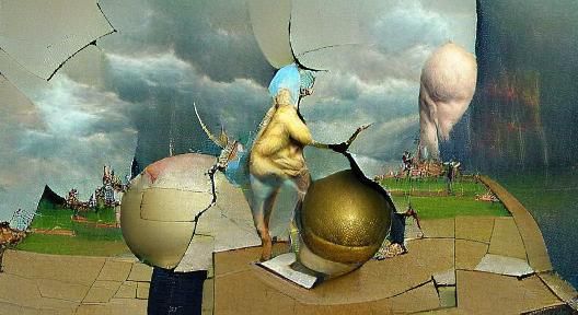 Atlas Smashes Globe in Gilded Age Style
