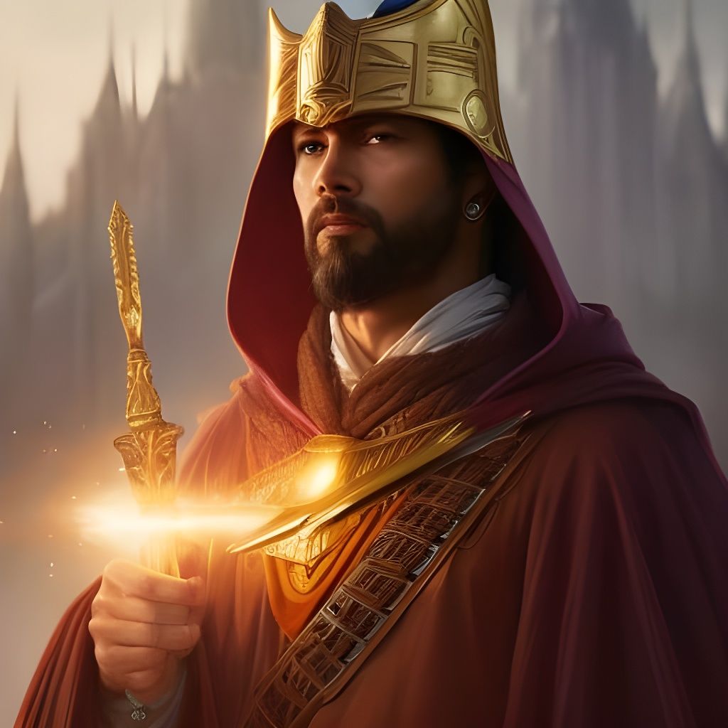 Native American Wizard Portrait in Hyperdetailed Style