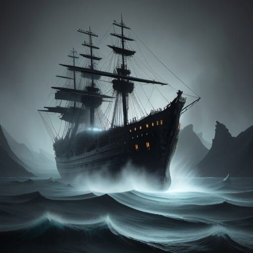 Imperial Frigate Abandoned on Frozen Coast