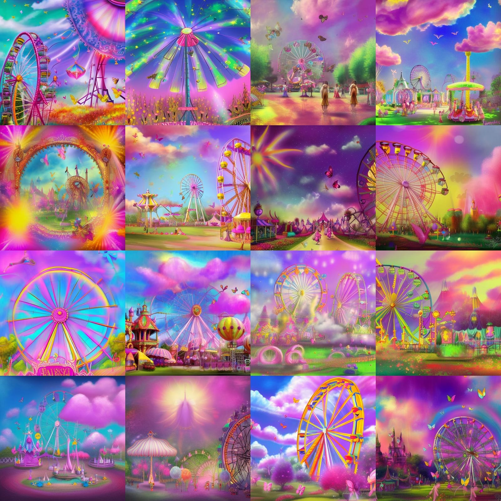 Fantasy Fairies Enjoying a Fairycore Funfair