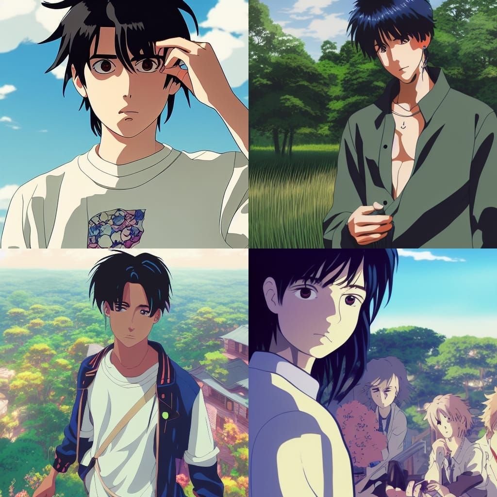 Playboi Carti in Studio Ghibli Anime Style