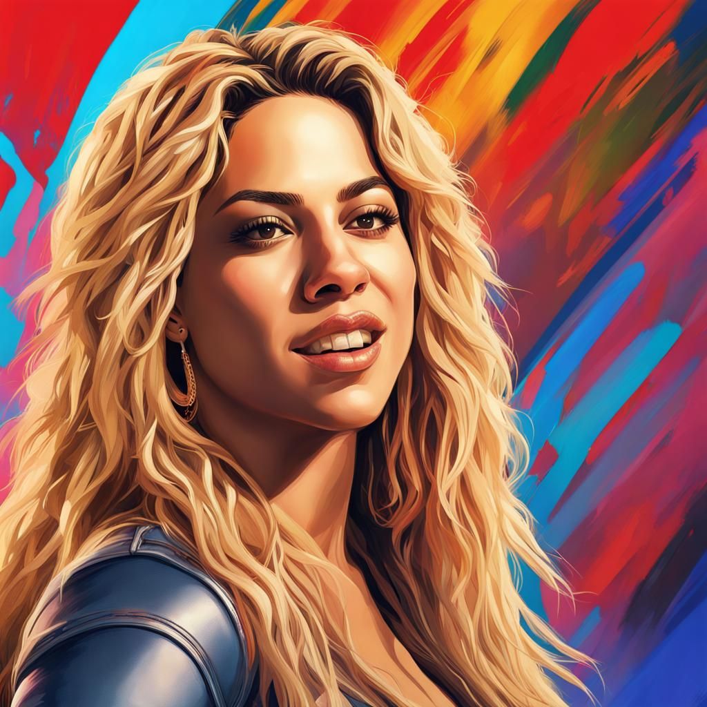 Shakira and Karol G: Hyperrealistic Splash Art
