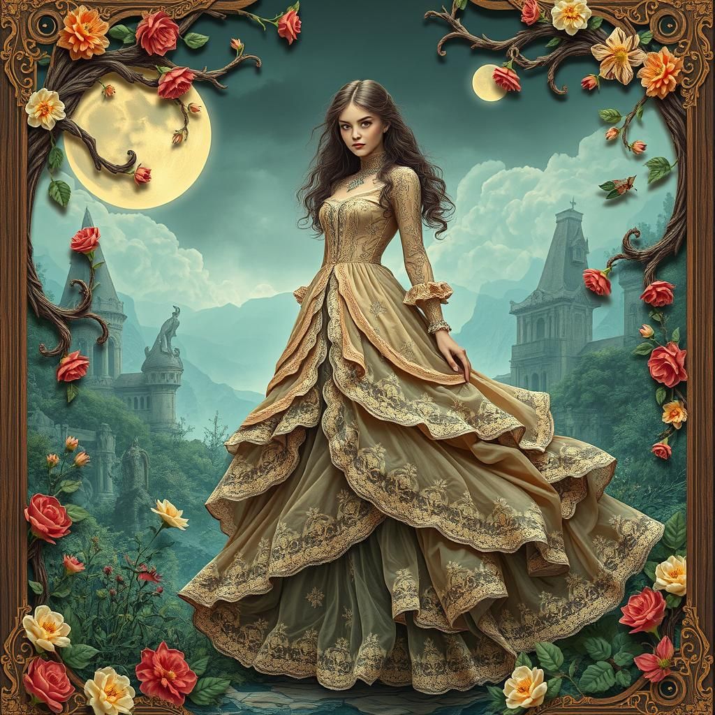 paper cutout style illustration with deep inner layering