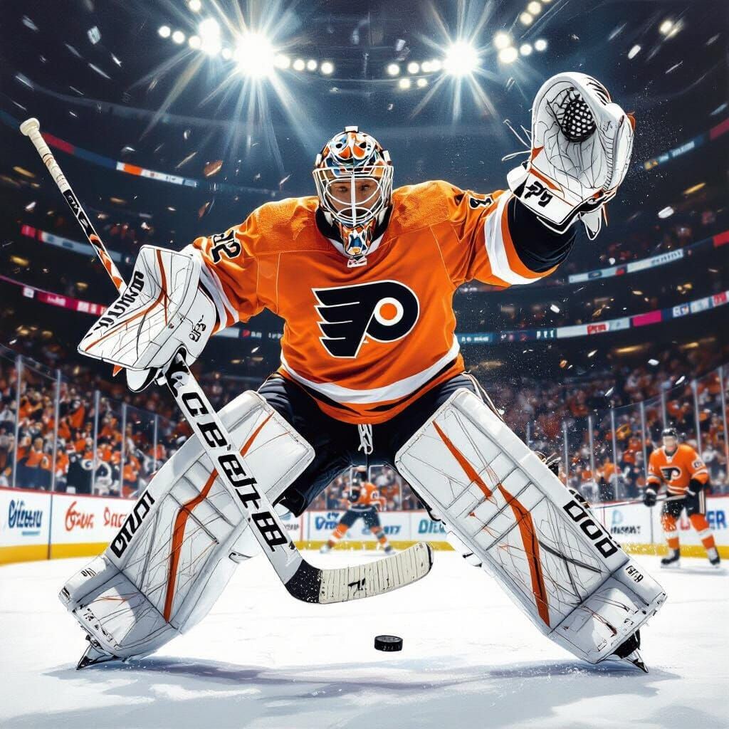 NHL Goalie Makes Incredible Glove Save Behind the Net