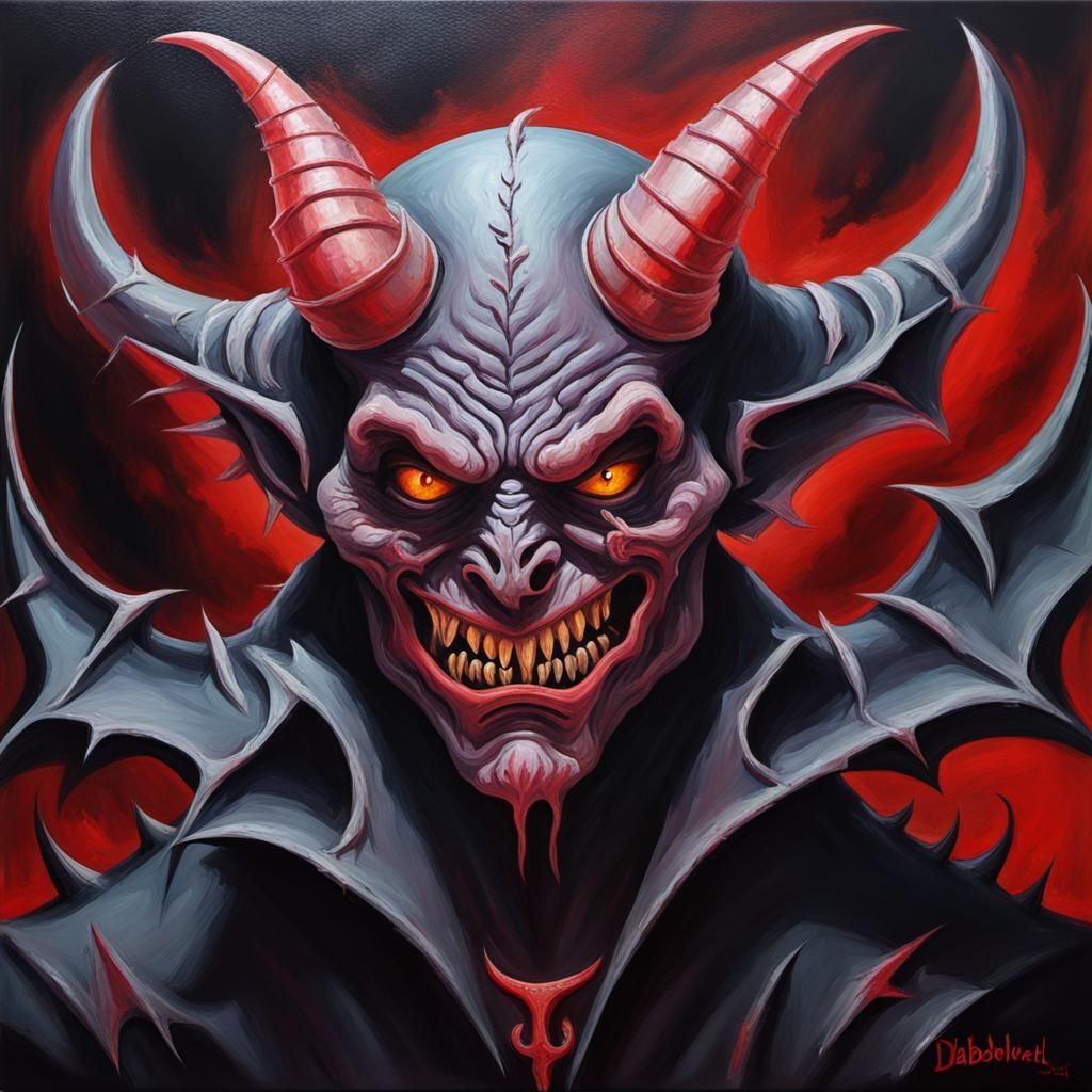 Malevolent Figure in Bold Acrylic