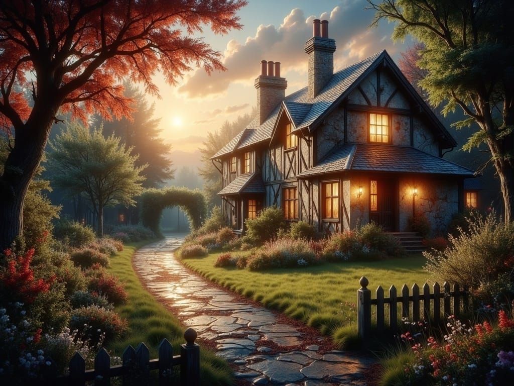 Vintage Tudor Cottage with Whimsical Charm