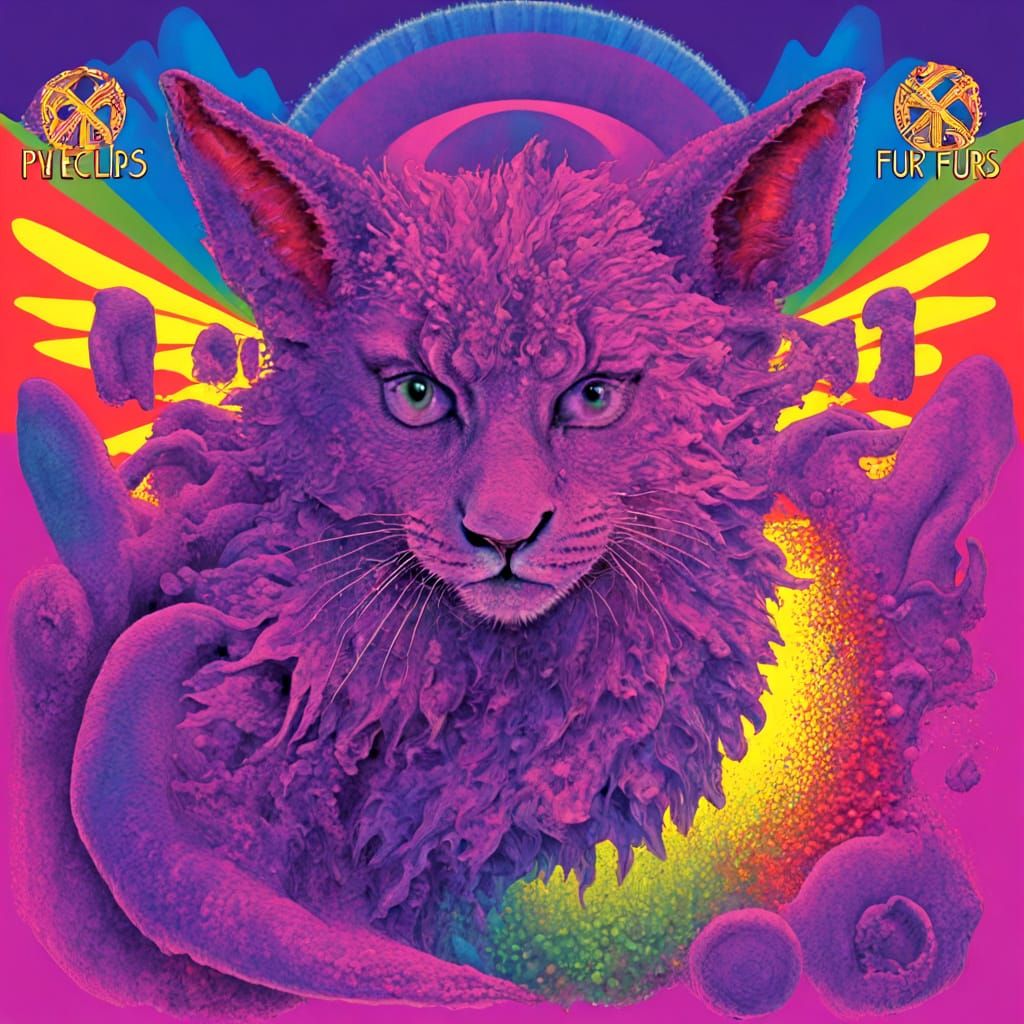 Vibrant Psychedelic Furs in Abstract Design