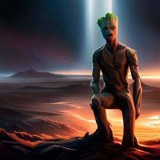 Groot from Guardians of the Galaxy 3: Digital Matte Painting