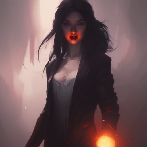 Hyperdetailed Vampire Portrait in Dark Fantasy Style