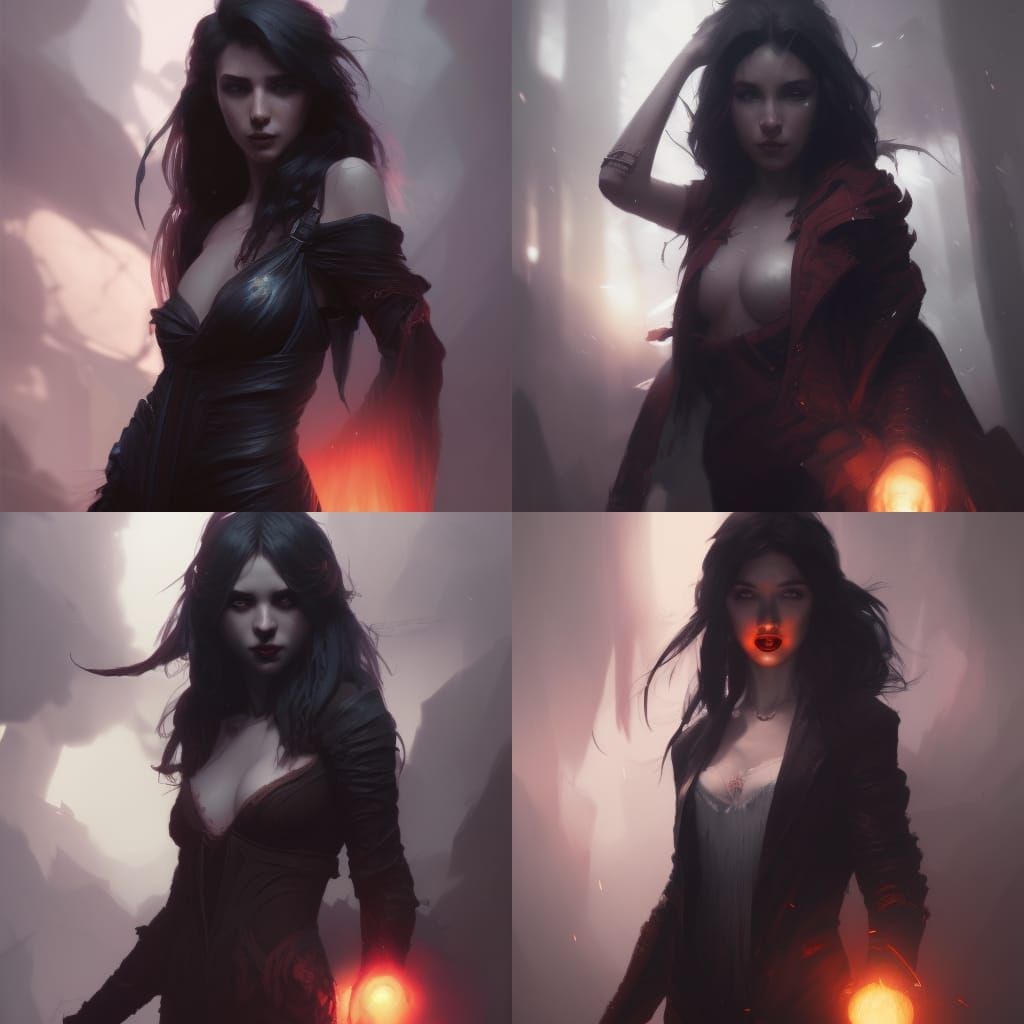 Vampire Portrait in Dark Fantasy Style