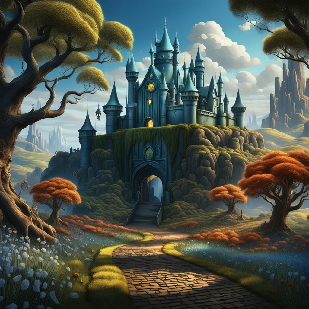 Fantastical Wizard of Oz Matte Painting in 8k