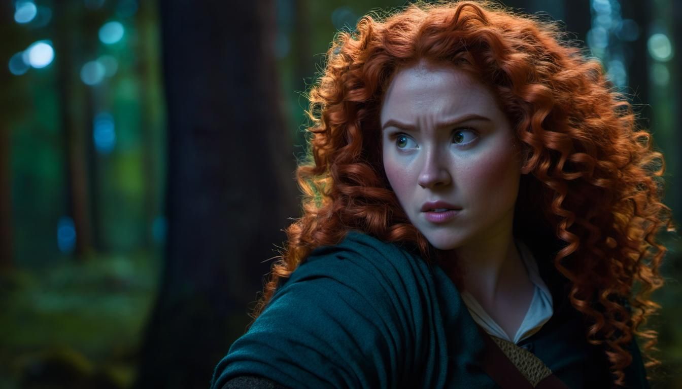 Merida Cosplay in Forest: Cinematic 8k Photography