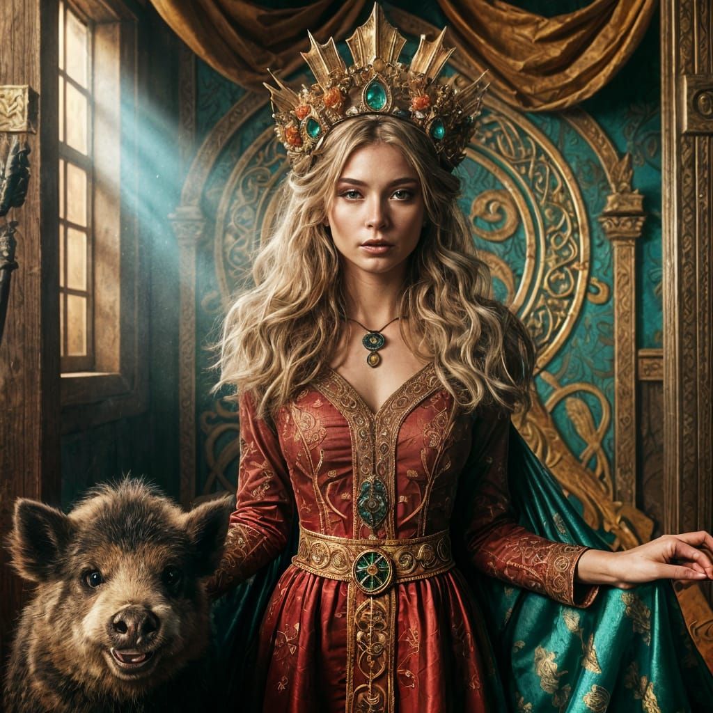 Viking Goddess Freyja in Folkvangr Hall