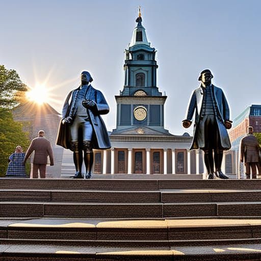 Founding Fathers Declaration of Independence in Sunlight