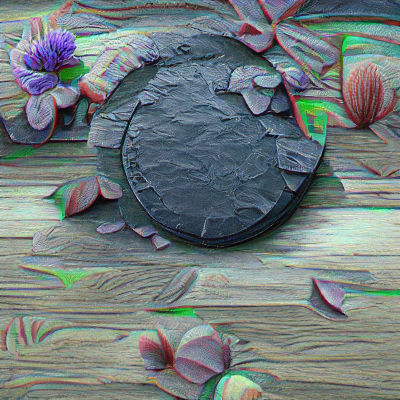 8K 3D Render of Atrophied Circular Slate