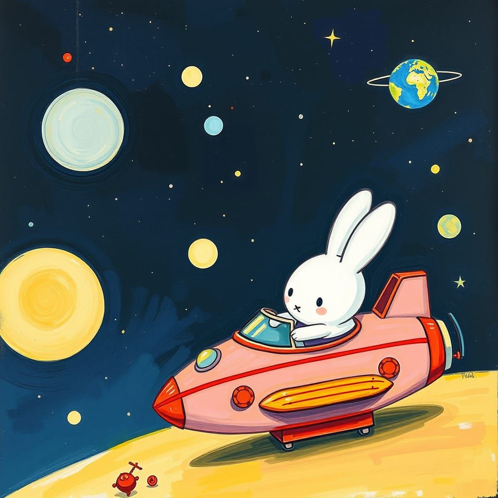 Miffy Bunny Spaceship