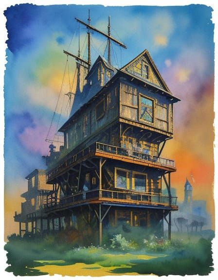 Epic Impressionist Masterpiece with Thick Brush Strokes