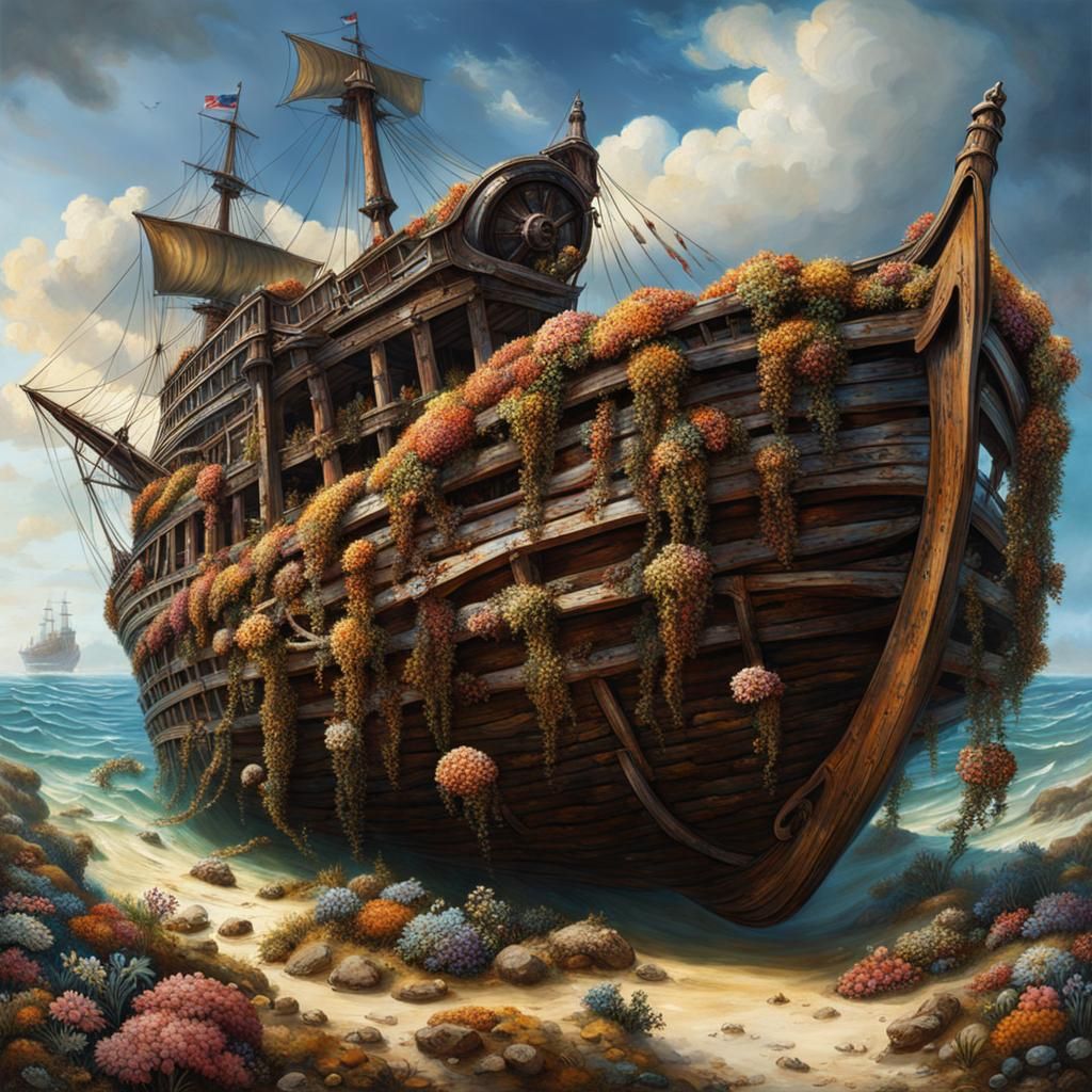 Sunken Galleon Transformed into Marine Life Haven