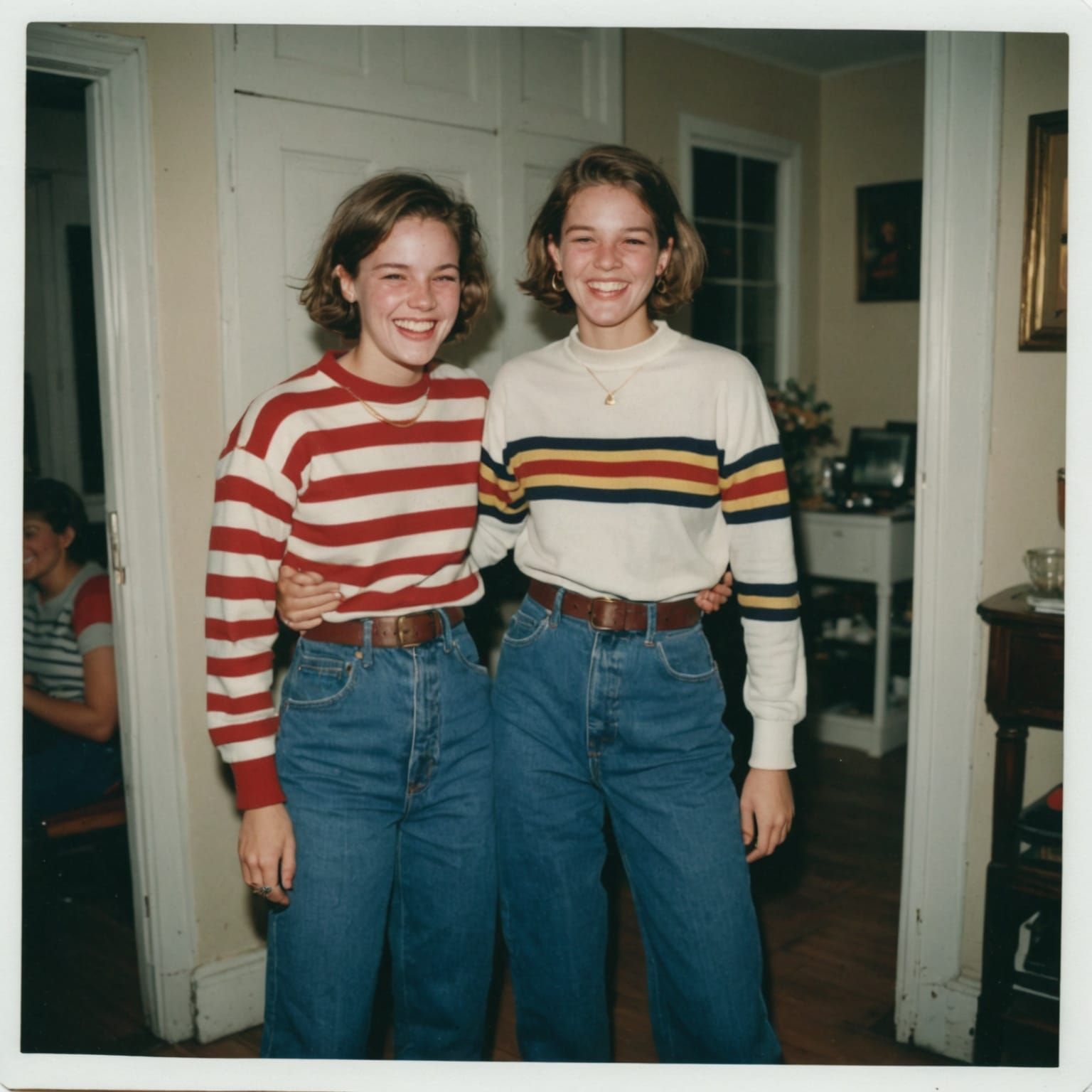 Nostalgic 1990s Polaroid of College Girls at Party