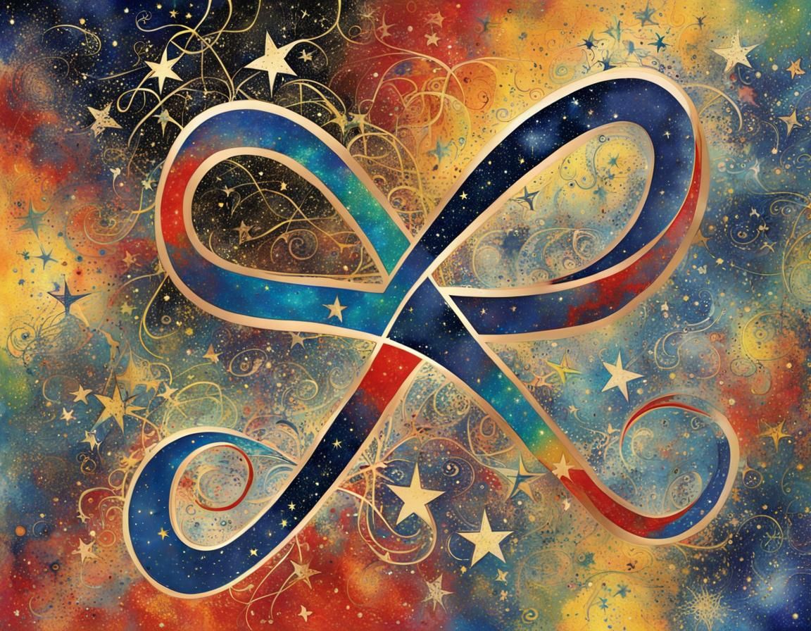 Abstract Infinity Symbol in an Expressionist Style