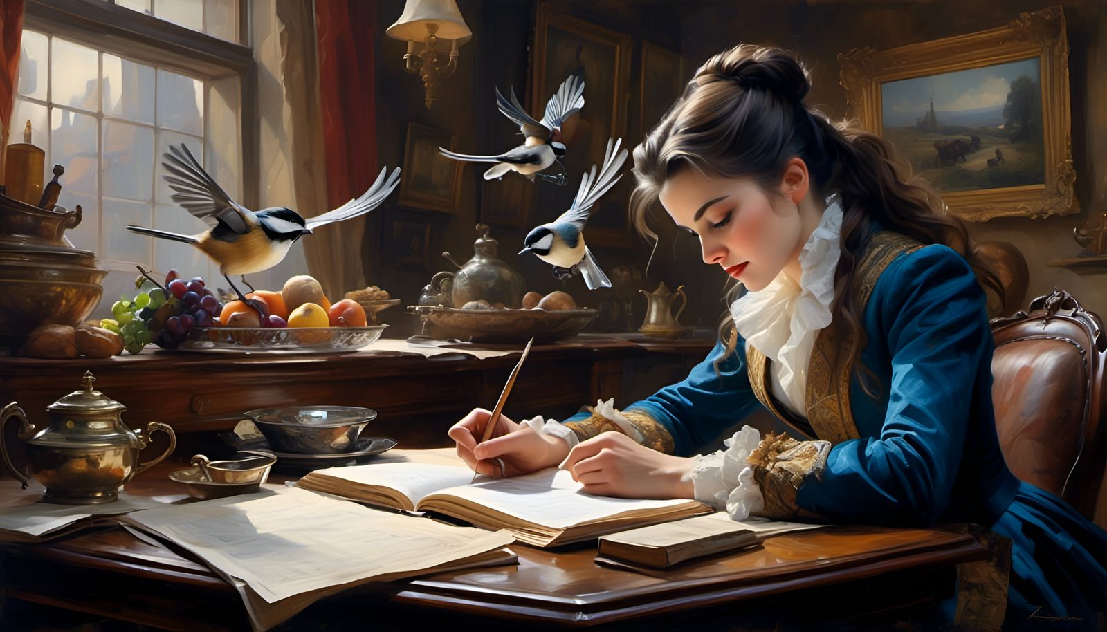 Stunning Chickadee Concept Art in Digital Matte Painting Sty...