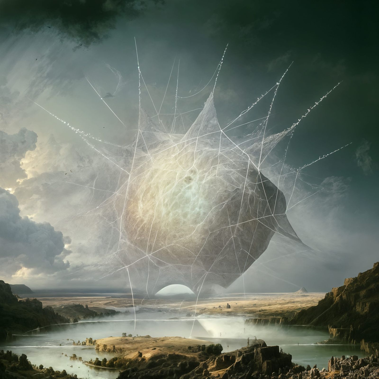 Gigantic Fractal Structure on Desolate Landscape