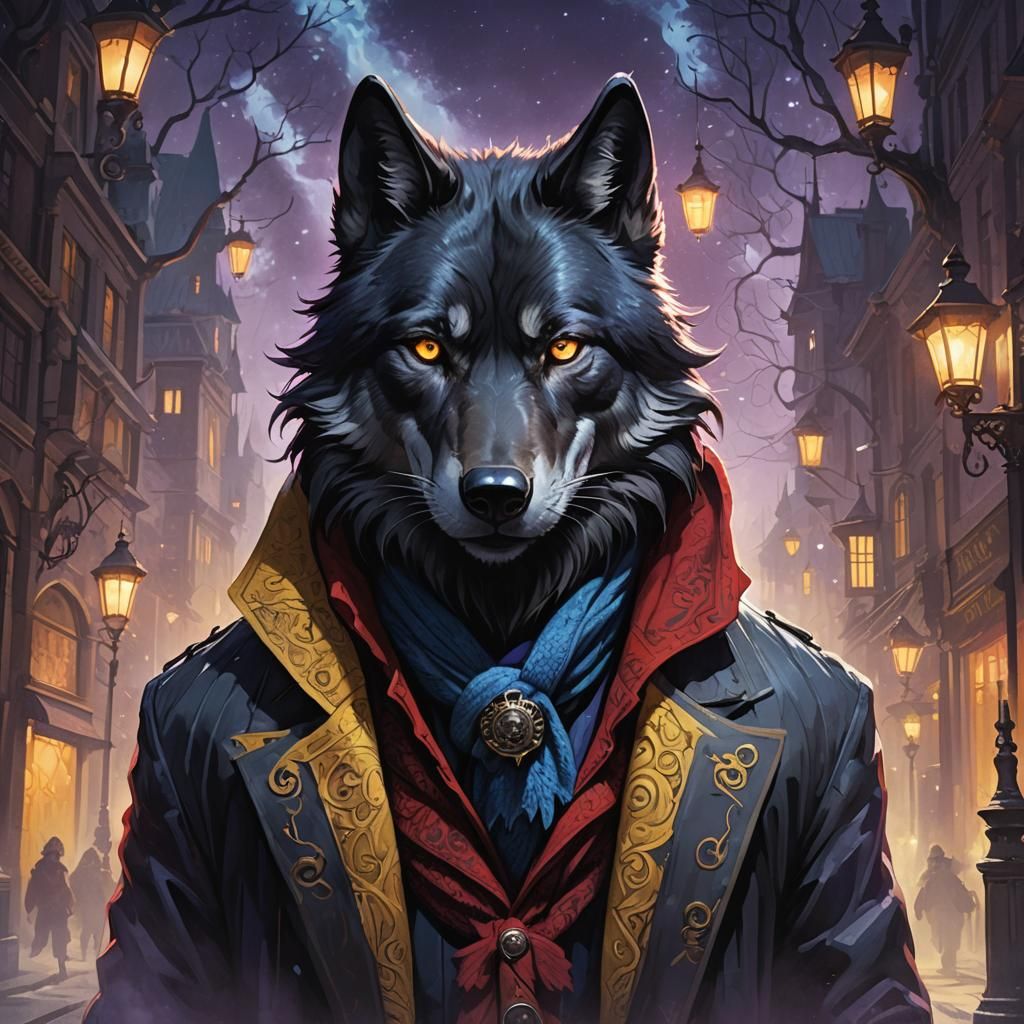 Mystical Wolf in Dark Fantasy Concept Art