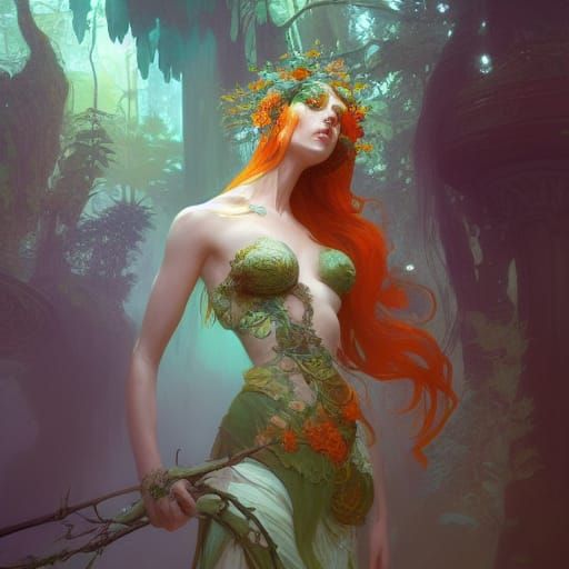 Moss Queen in Rococo Style Concept Art