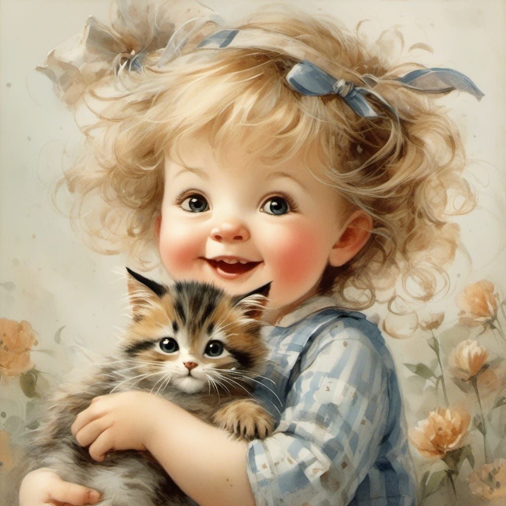 Toddler's Joy: A Gift of a Kitten