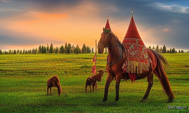 Tatarstan Volga River Landscape in Tarkovsky Style
