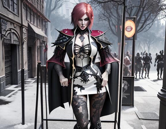 Vampire Punk Rock Sorority Girl: Hyperrealist Comic Art