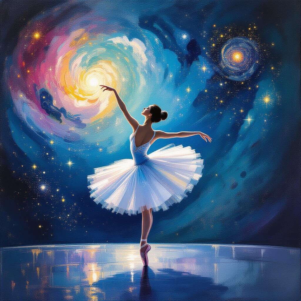 Ballerina in Starlight Dreamscape