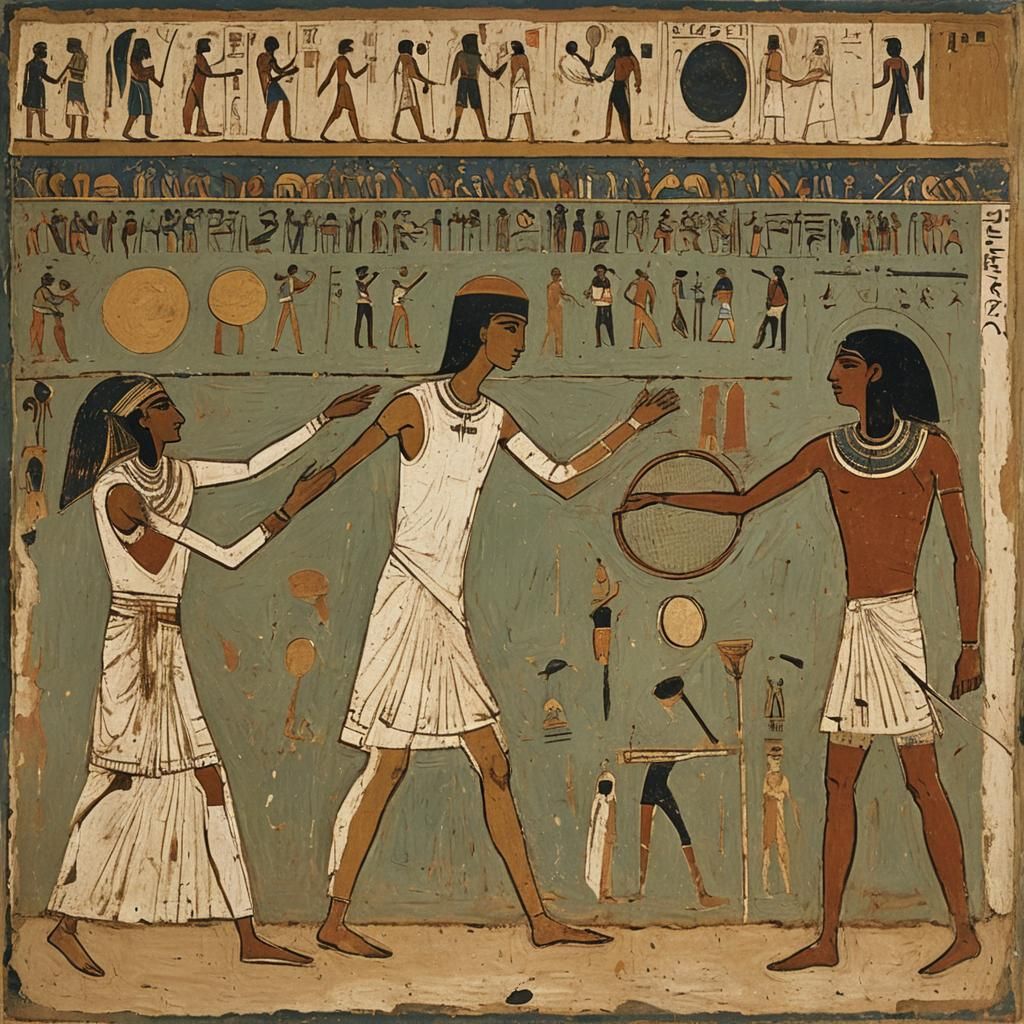 Tennis in Ancient Egypt: Classical Art Style