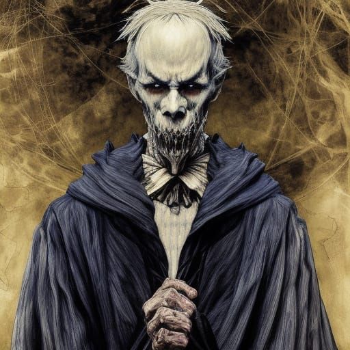 Ainz Ooal Gown Portrait in Digital Illustration Style