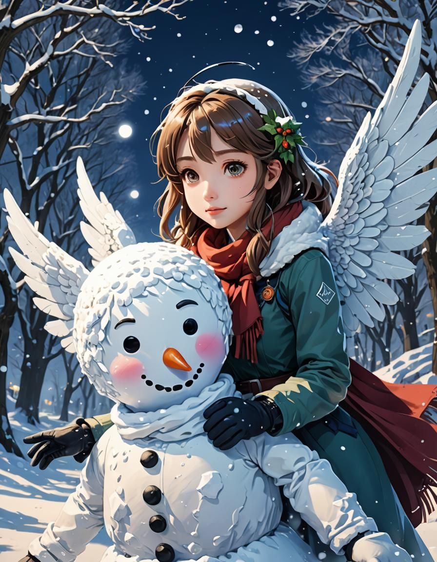 Manga-Inspired Snow Angel Creates Beautiful Flat Art