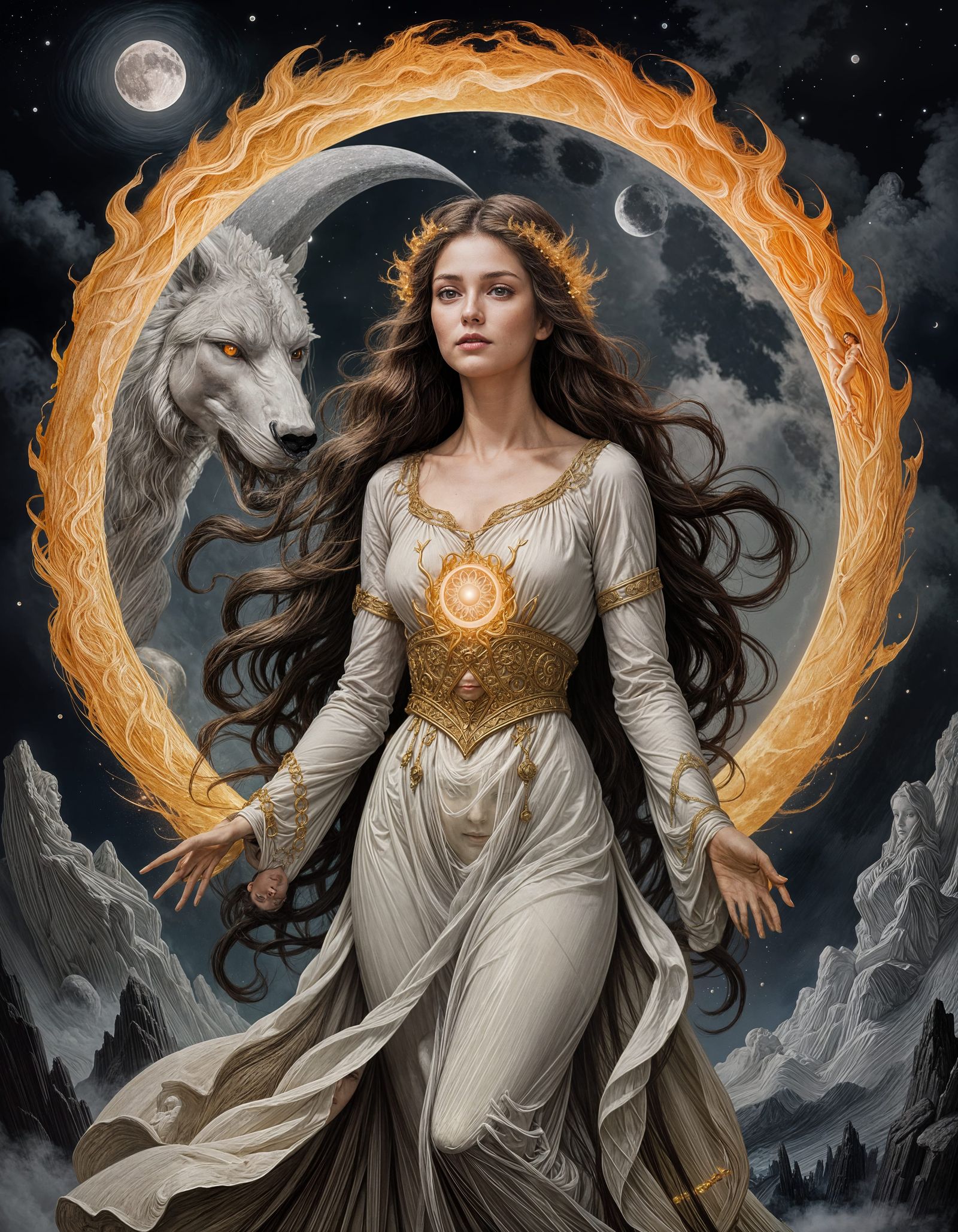 Luminous Goddess of the Lunar Cycle