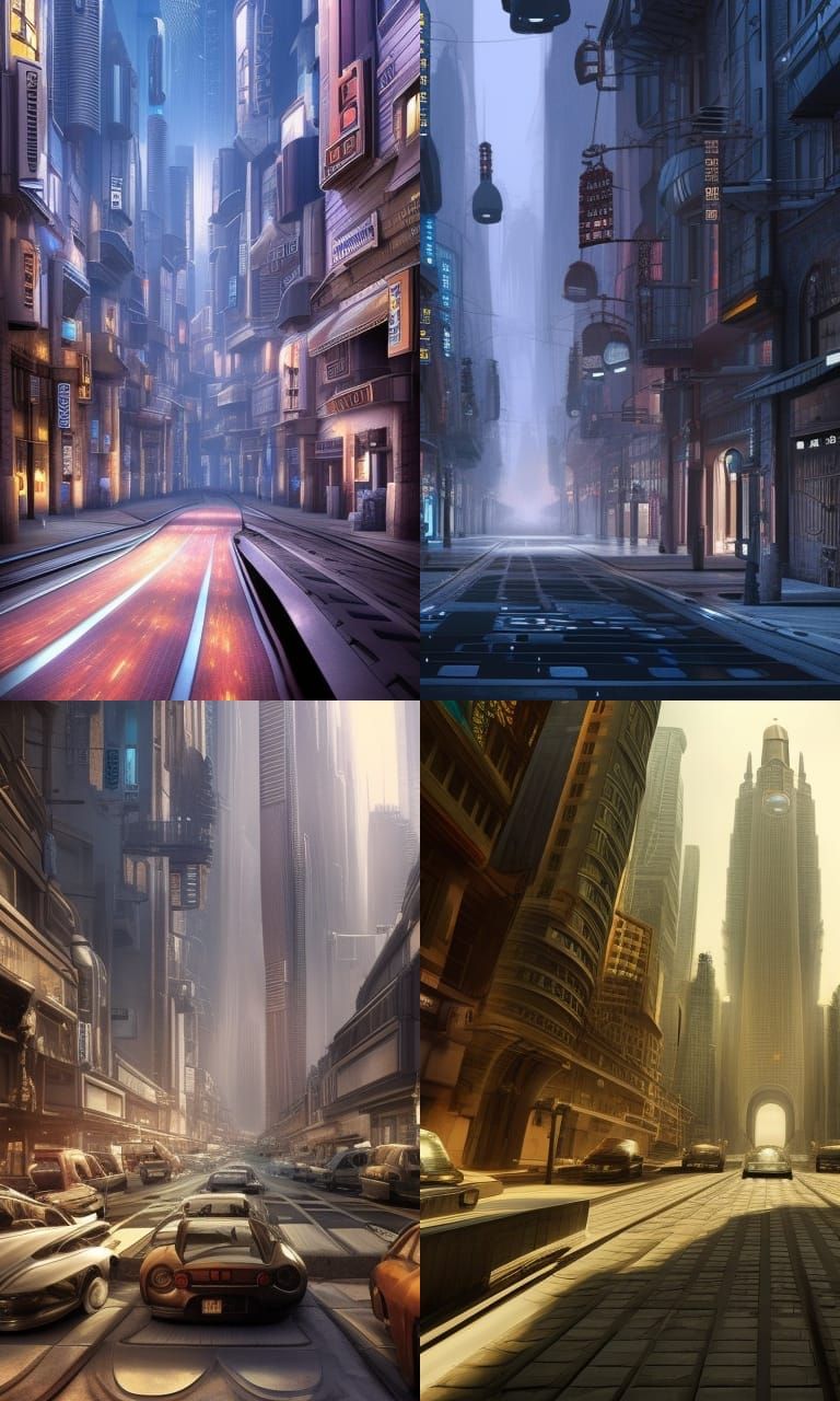 Futuristic 3D Cityscape with Cubic Design