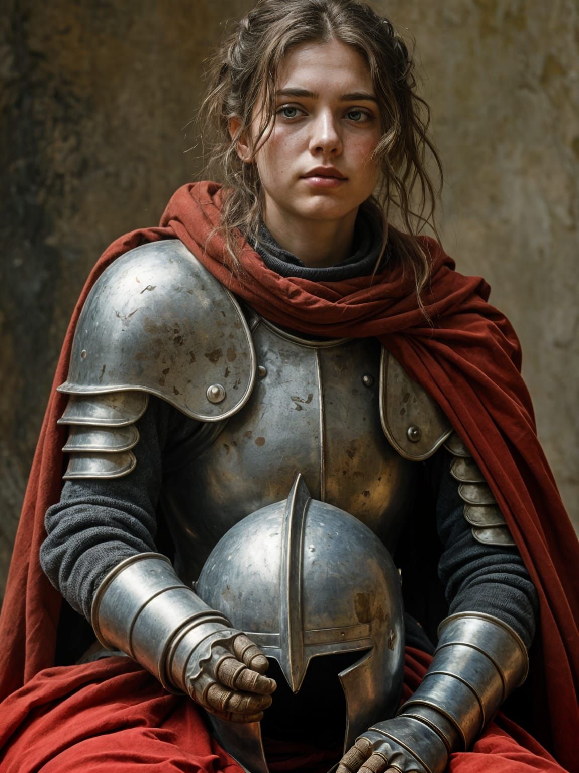 Pre-Raphaelite Maid of Honor Contemplates Fate