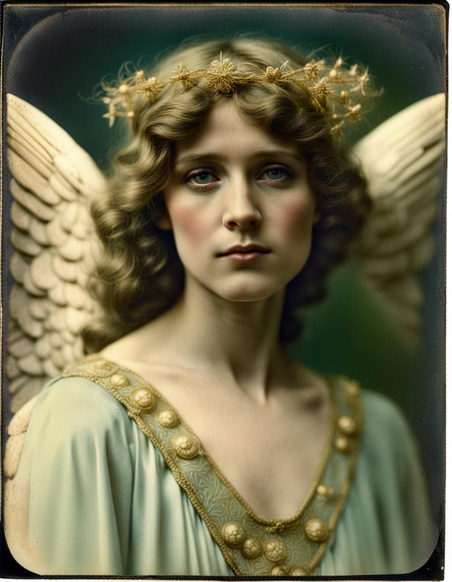 Radiant Angel in Lumière Autochrome Style