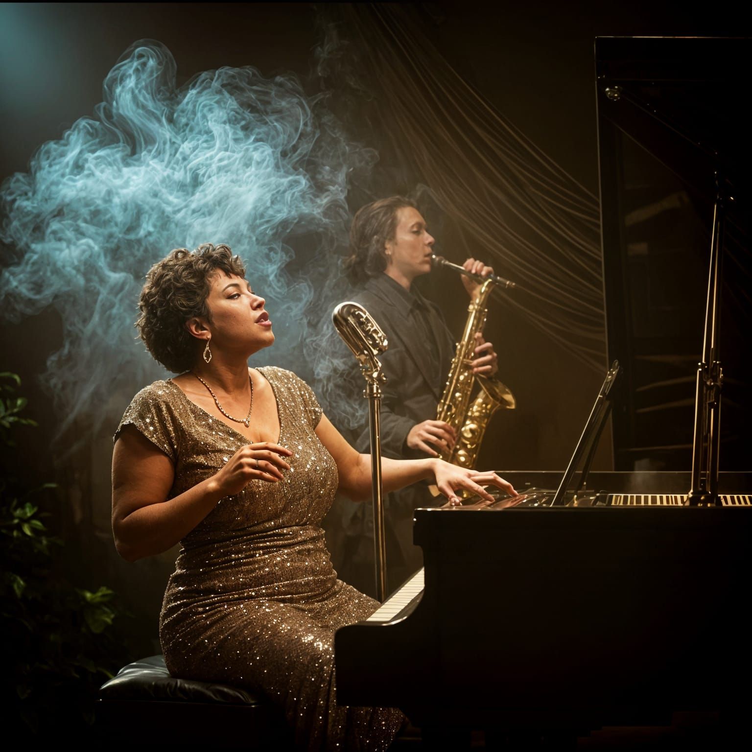 Jazz Soul Music: Cinematic Smoky Scene